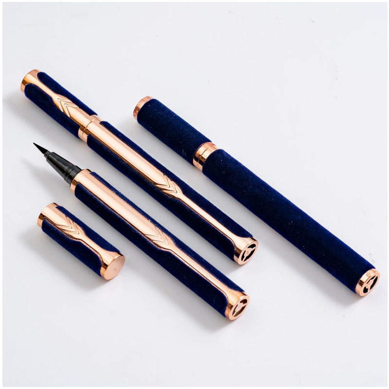 OEM Suede Sapphire Blue Non Halo Dyeing Waterproof Durable Dry Cool Black Eyeliner