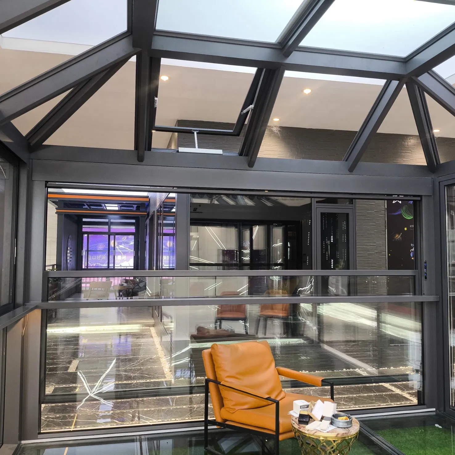 Modern Aluminum Sunroom with Double Glass for Garden & Year-Round Living Space