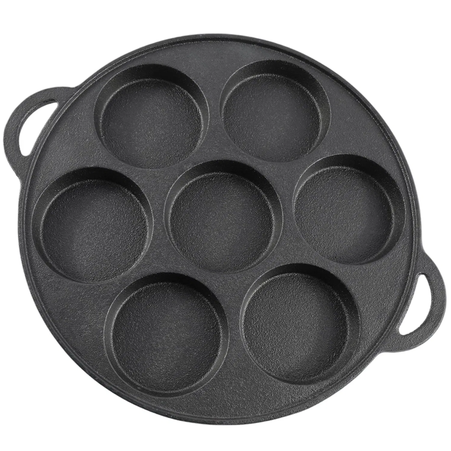 Чугунная сковорода для яиц с 7 ячейками, антипригарная