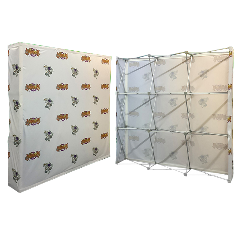 Folding Advertising Portabletrade Show Exhibition Backdrops Stands Banner Custom Printed Tension Fabric Booth Hookloop Pop up Display