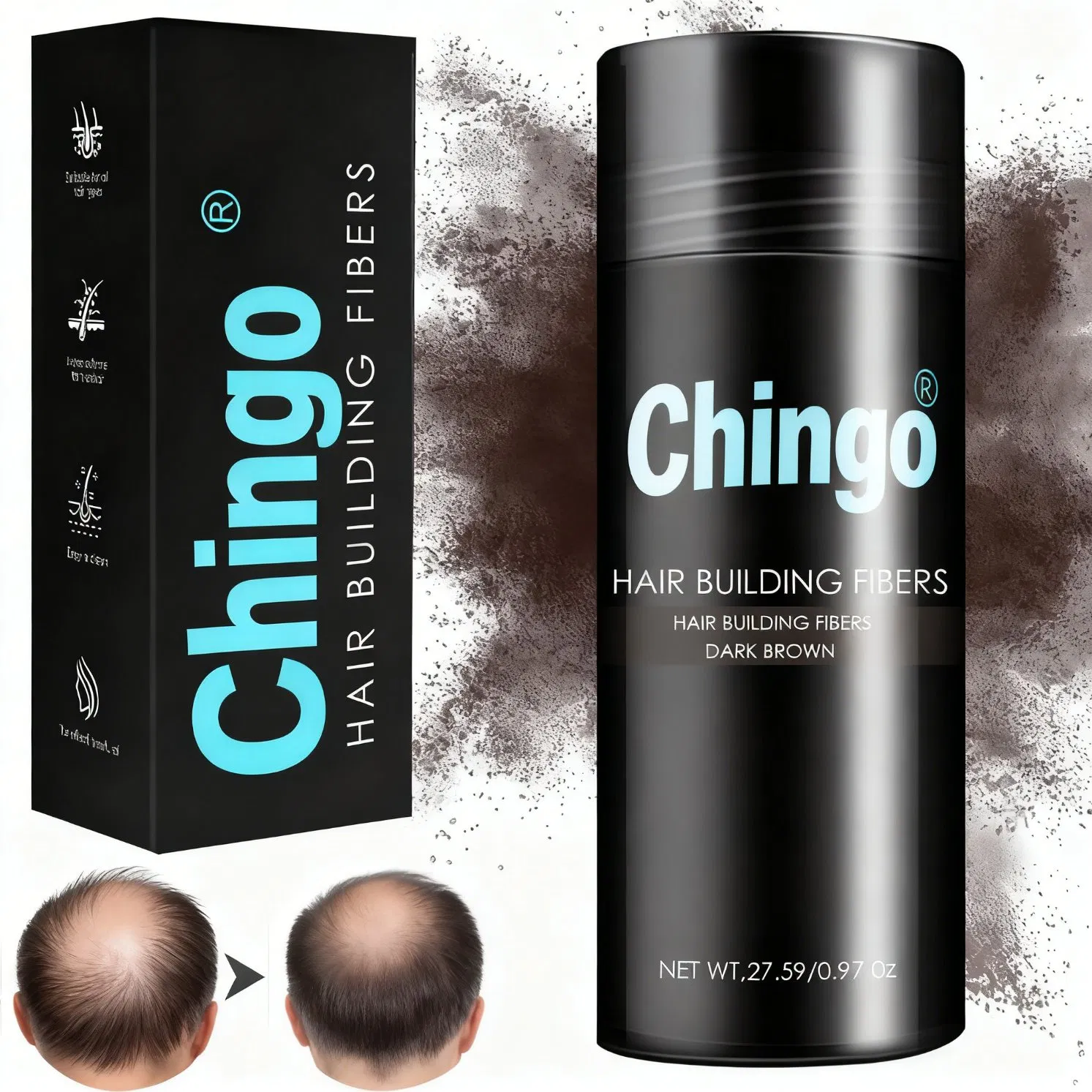 Grow Thick Hair Powder Fast Nourish Follicles Banish Thinning Naturally