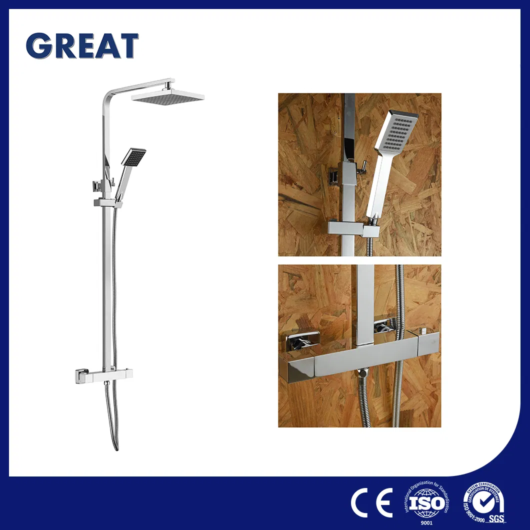 Great Deck Mount Shower Faucet Wholesale Black Shower Column for Bathroom China Gl78002sk Thermostatic Shower Kit Set Triple Handle Shower Column Set Suppliers