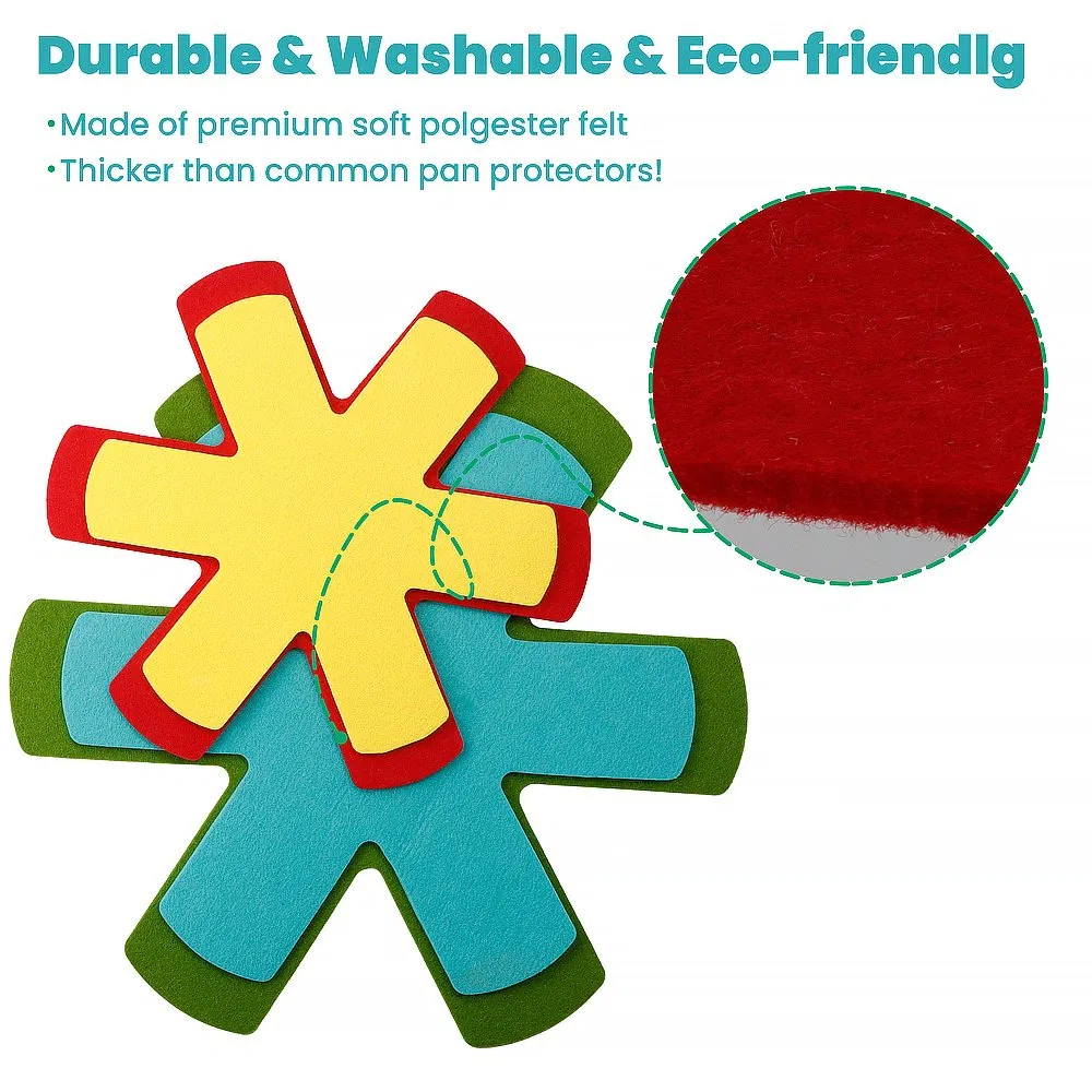2025 Custom Durable Felt Cooking Pot Pad Hot Sale No-Woven Pan Protector Durable Mats & Pads