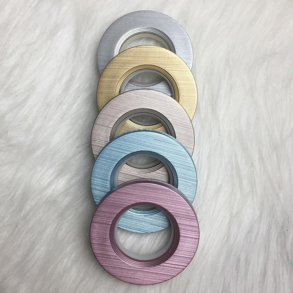 New Design 80 mm Plastic Eyelet Shower Rod Hook Hanging Clip Accessory Wholesale Pole Double Curtain Ring