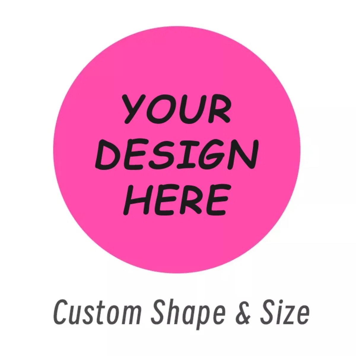 Round Opaque and Transparent Thermal Labels for Business Branding