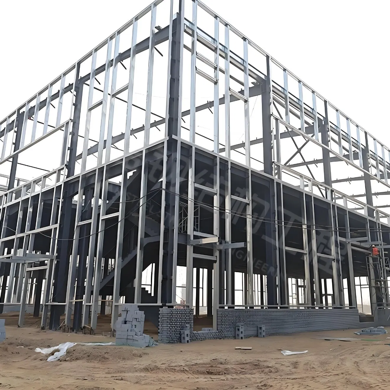 Heavy Duty Steel Construction Structural Support Systems for Multi-Story Parking Garages and Vehicle Storage Facility Buildings