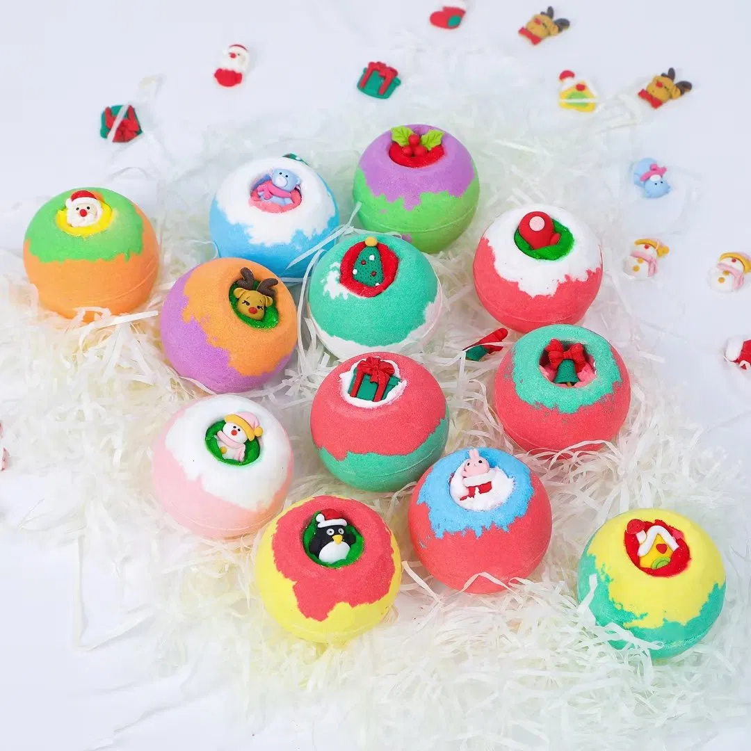 Online Wholesale and Retail Christmas 100% Natural Ingredients Bubble Bath Bombs Hand Made Bath Bomb Bath Fizzer Gift for Christmas Easter Party