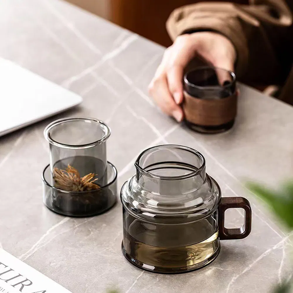 Tea Mug with Handle Glass Tea Mug with Infuser and Lid Bl30089