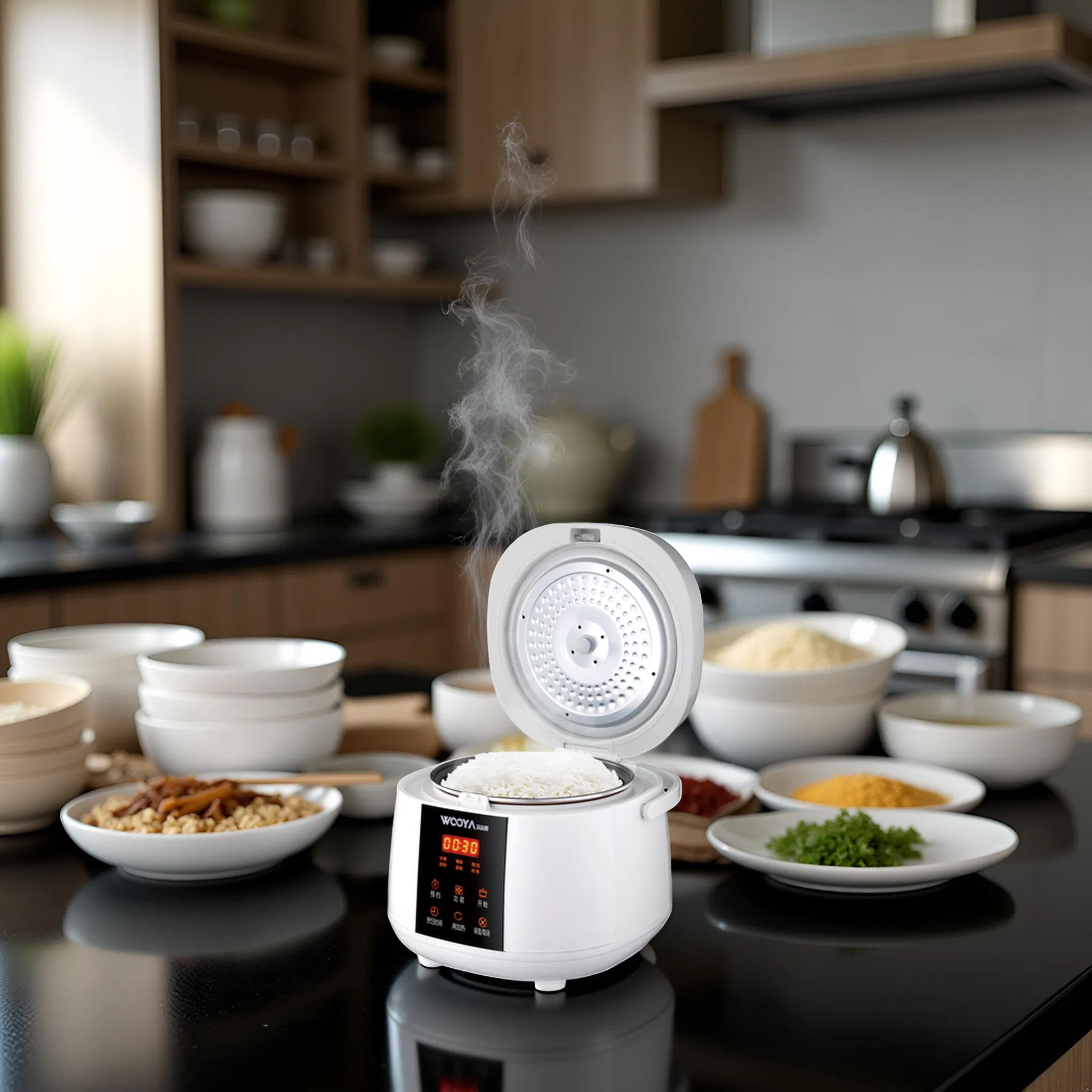 Multi Functional Electric Rice Cooker Mart PCB Control Menu Preset Timer Function