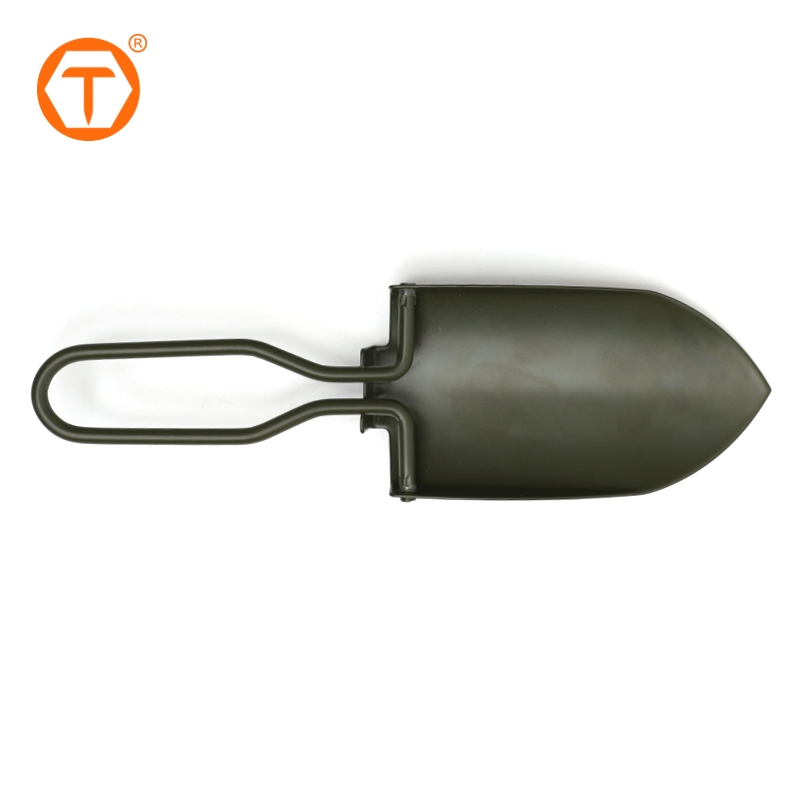 Mini Multi-Tool Foldable Shovel Round Point Stainless Steel Folding Camping Trowel for Gardening Beach Digging