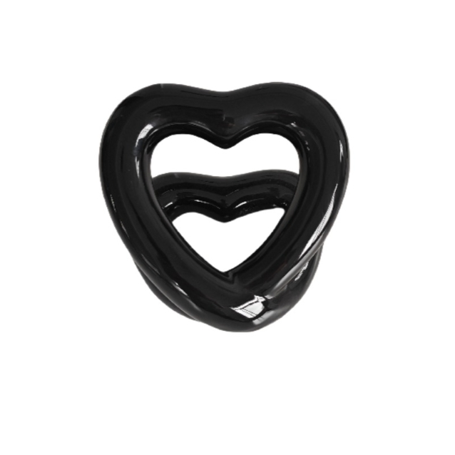 Heart Ceramic Toothbrush Holder for Couples Bathroom Toothpaste and Toothbrush Storage
