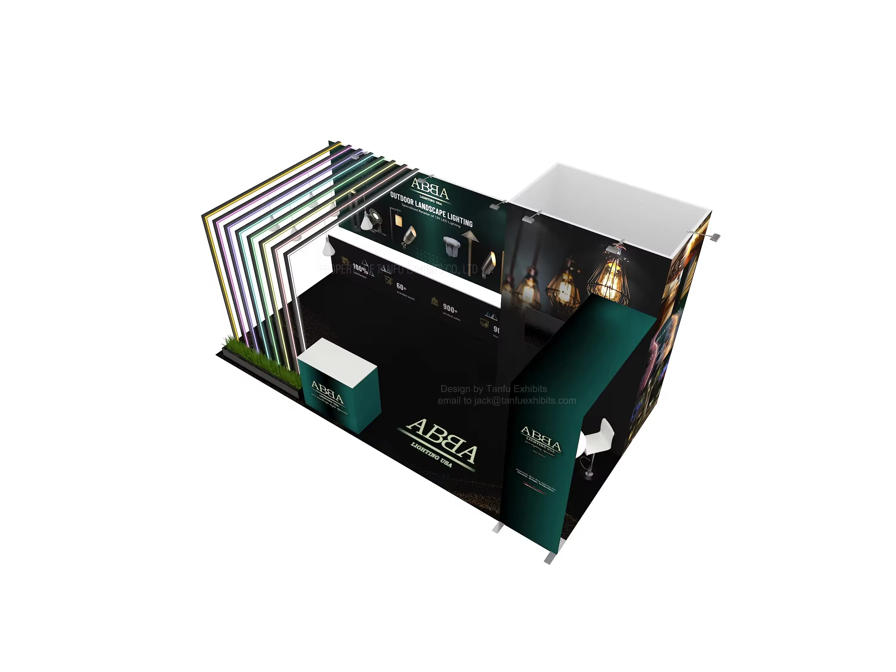 Easy Assemble Customize Tension Fabric Modular Exhibition Booth Customize Logo for Advertising Trade Show Equipment