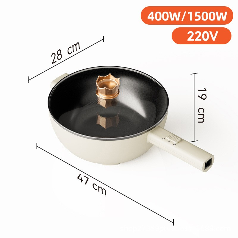 Non-Stick Electric Frying Pan with Steamer Electric Frying Pan Multifunctional Electric Egg Frying Pan