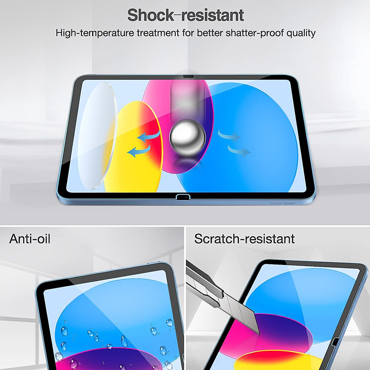Anti-Scratch Tempered Glass Screen Protector for iPad 10th Generation 10.9 Inch 2022 A2696/A2757/A2777