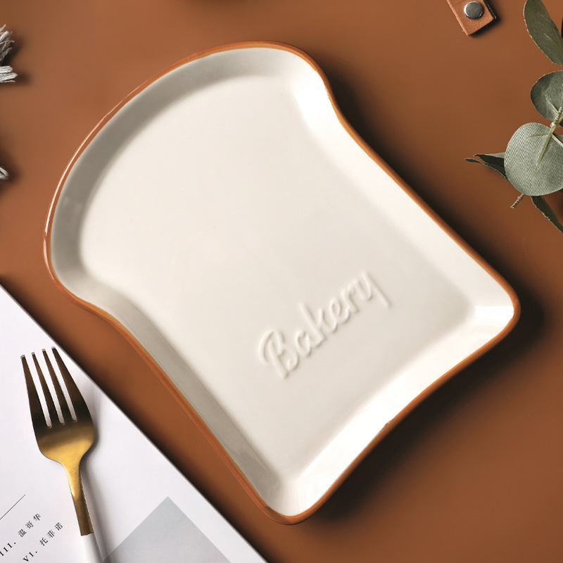 Bread-Shaped Ceramic Creative Plates