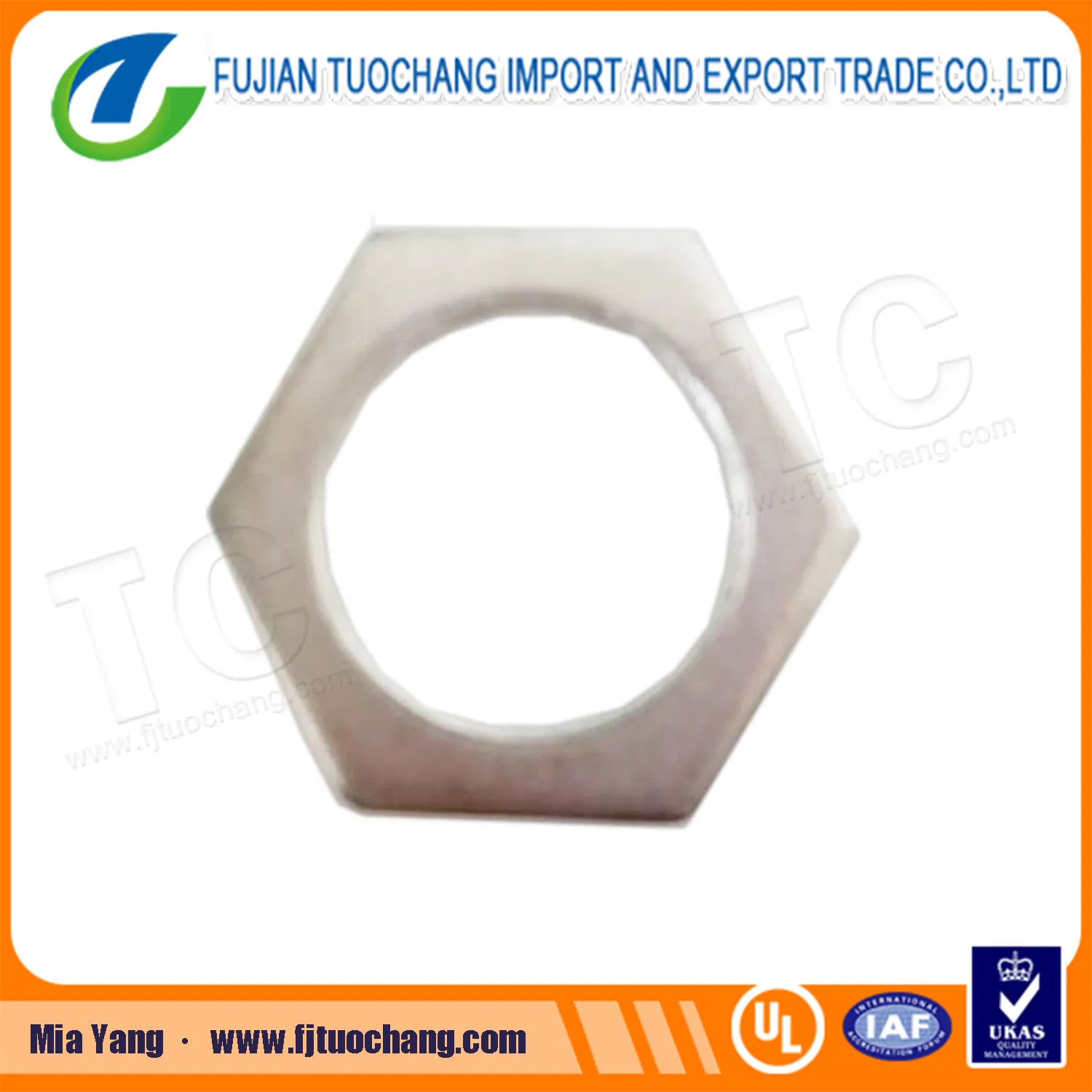 Galvanized Steel Hexagon Locknut / Hexagon Lock Nuts