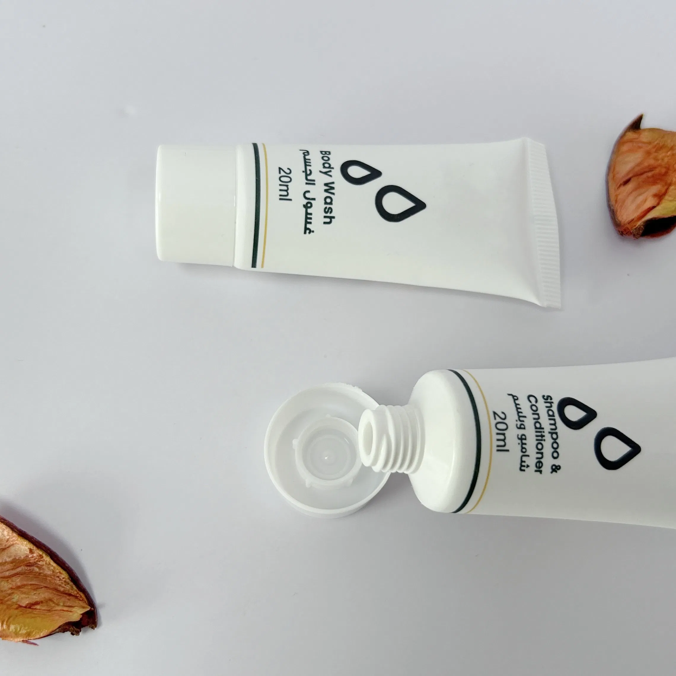Cosmetic Tube with Screw Flip Top for Shampoo Bath Gel Eco Friendly Biodegradable Hotel Supplies Bathroom