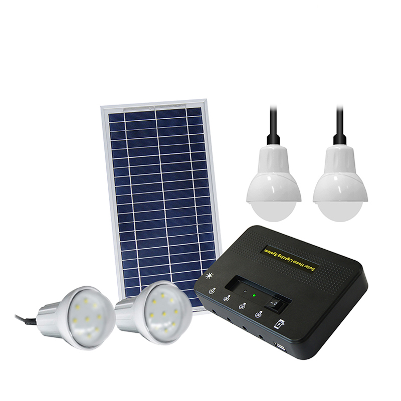 4 LED Bulbs Solar Energy Lights Kits for Home Application
