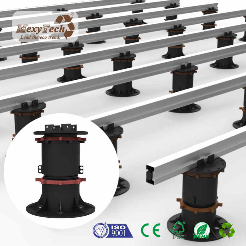 Adjustable Raised Floor Pedestals PVC Soft Decking Pedestals