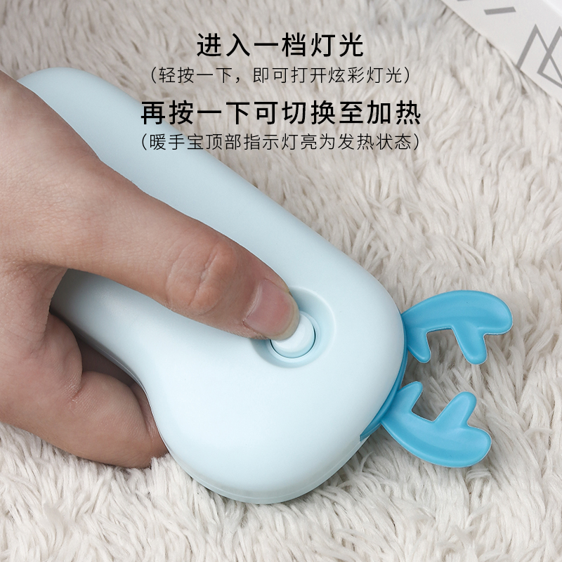 Portable USB Charging Cartoon Hand Warmers Mini Power Bank for Home Office Use Portable Quicksand Hand Warmers