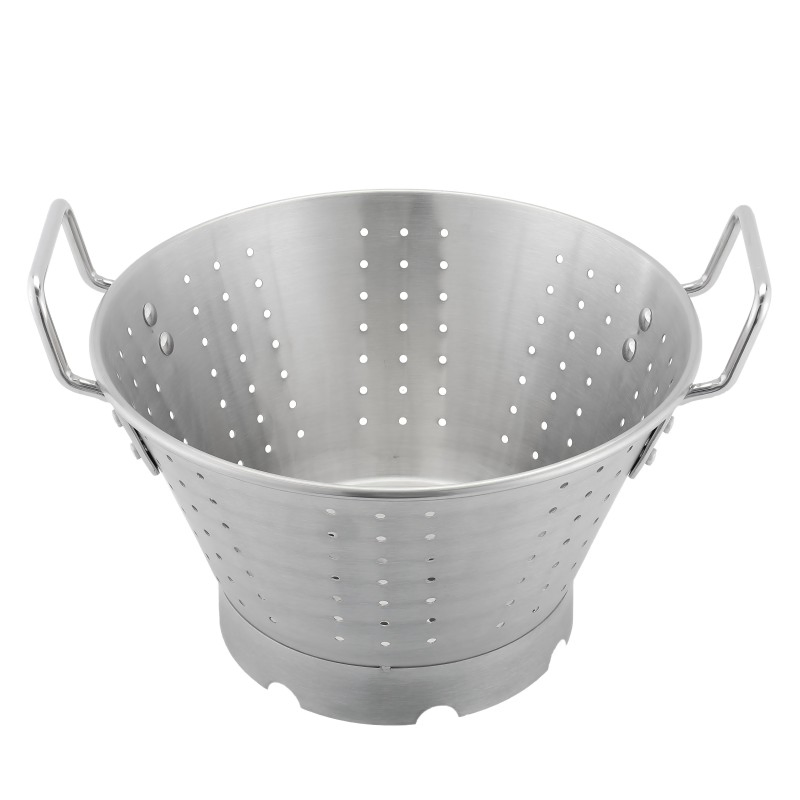 Daosheng Factory Customized Food Grade Kitchen Stainless Steel with Handle Fruit Drainer Vegetable Strainer Colander