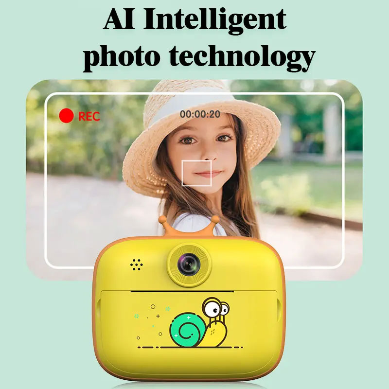 Children Instant Print Camera for Kids 1080P HD Mini Camera with Thermal Photo Paper Digital Camera Kids Gifts Toys