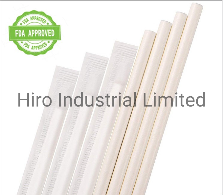 Biodegradable Paper Straws Eco Friendly White Dye Free 100 Pk