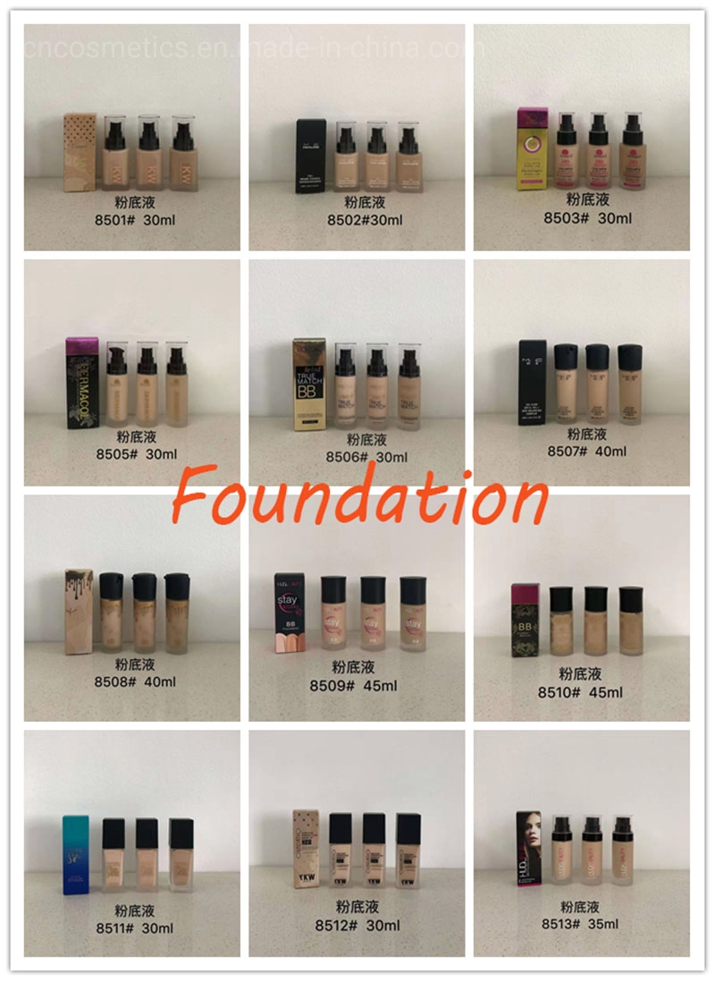 Best Sale Full Concealer Waterproof Cosmetic Control Oil Foundation Liquid Foundation