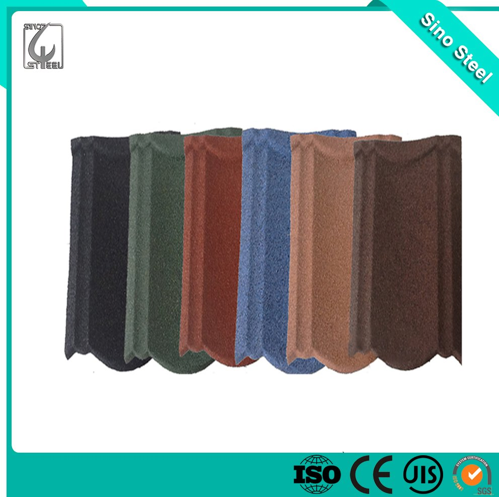 Wante Waterproof Color Coated Steel Roofing Sheet Stone Coated Metal Roof Tile