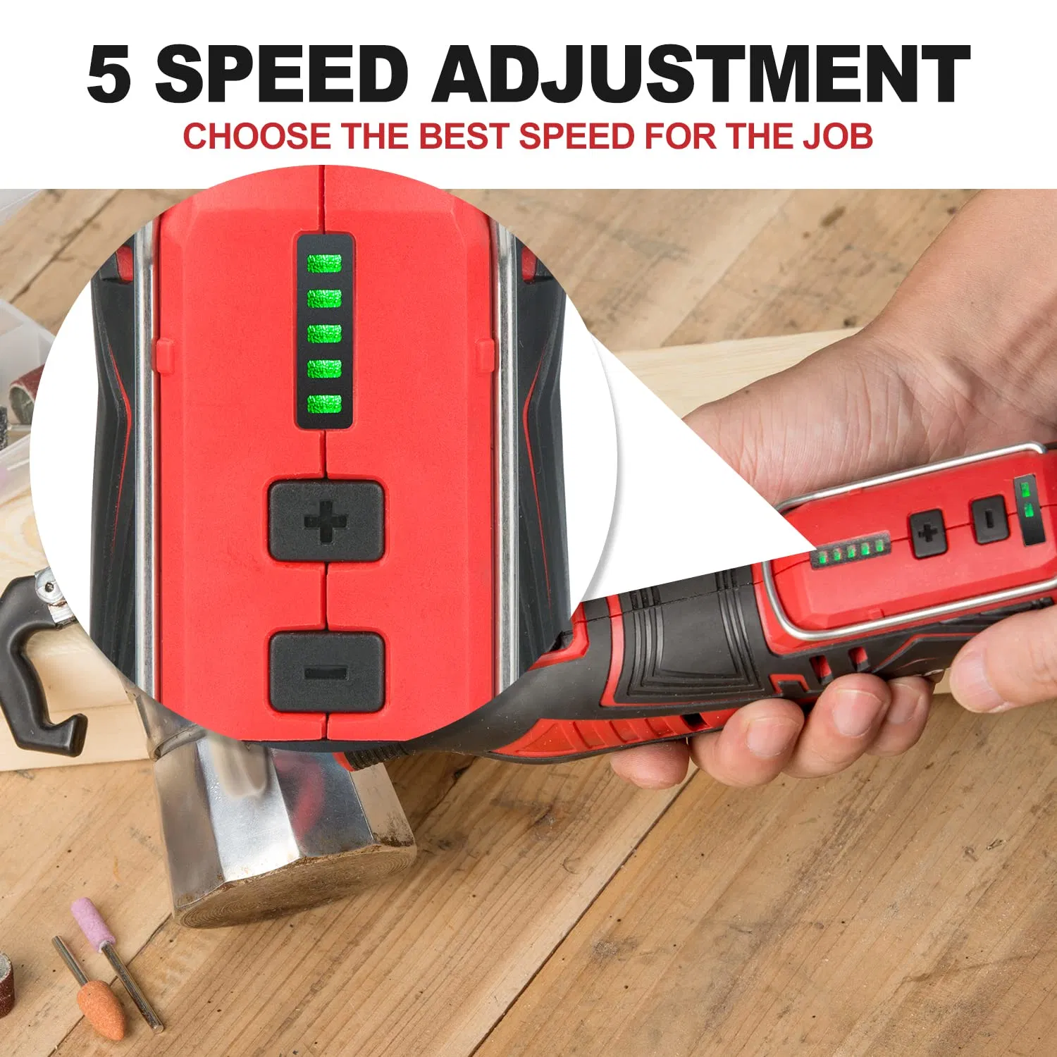 Variable Speed Rotary Tool Kit Mini Grinder with Attachment Ideal for Variety of Crafting and DIY Projects Sanding Cutting