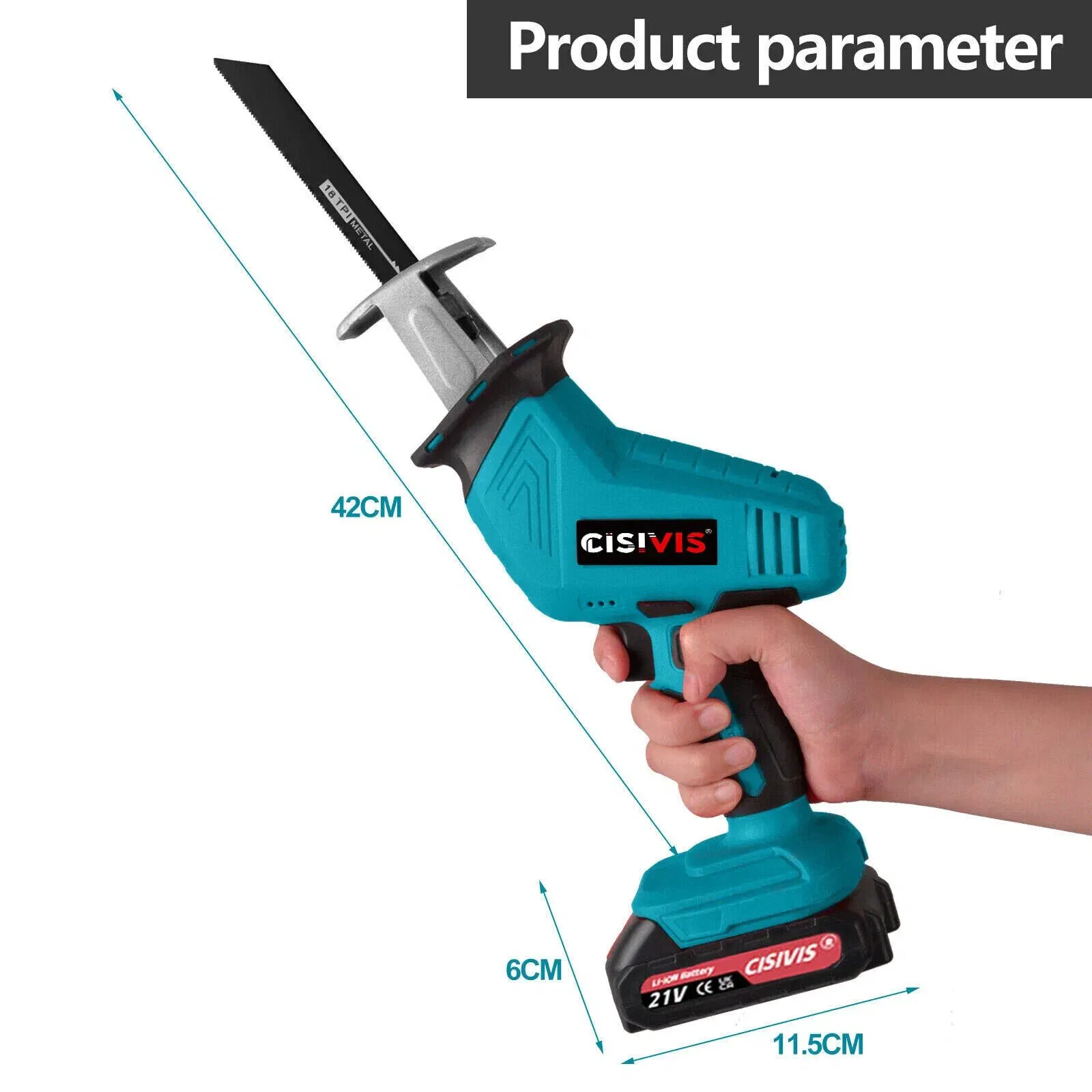 High-Powered Cordless Reciprocating Saw for Efficient Wood Cutting