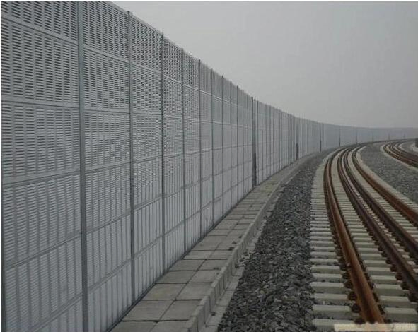 Railway Noise Barrier Panel Steel Sound Absorption Wall Fence