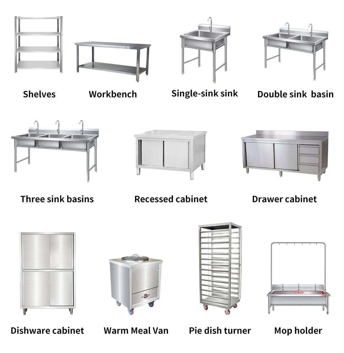 Рабочий стол из нержавеющей стали для коммерческой кухни