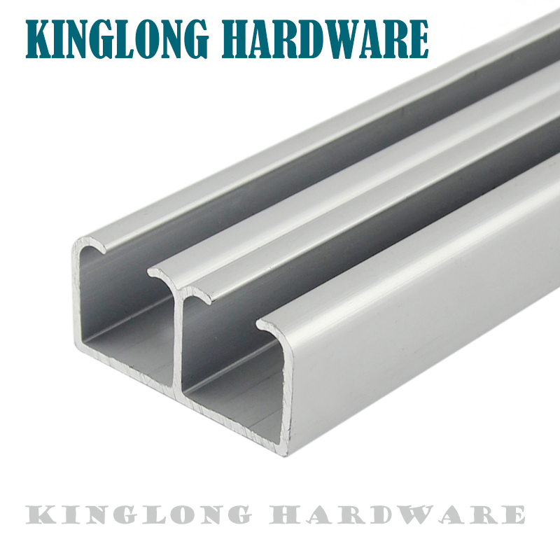 Sliding Doors Window Accessories Double Hanging Wheel Roller Aluminium Track Guide Rail
