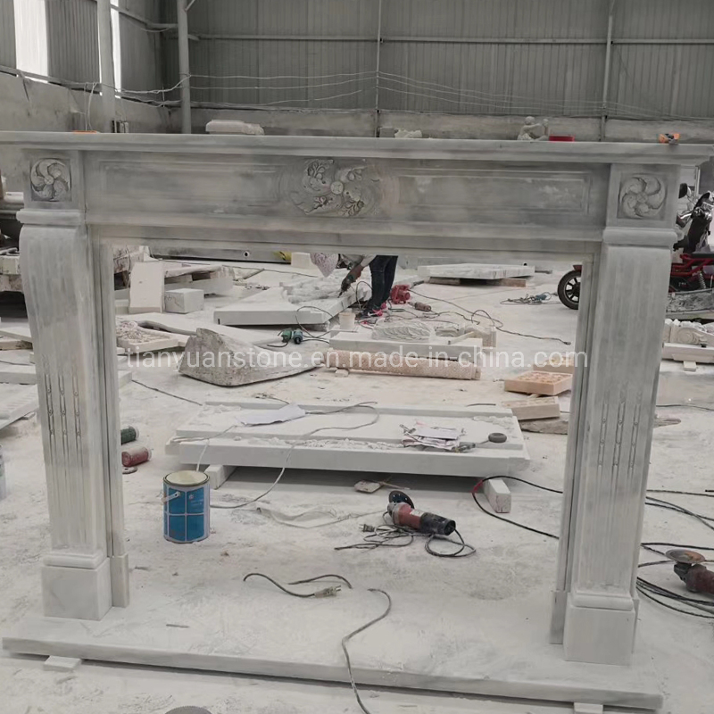 Home Decoration Cultured Marble Fireplace & Cheap Stone Fireplace & Marble Fireplace Mantel