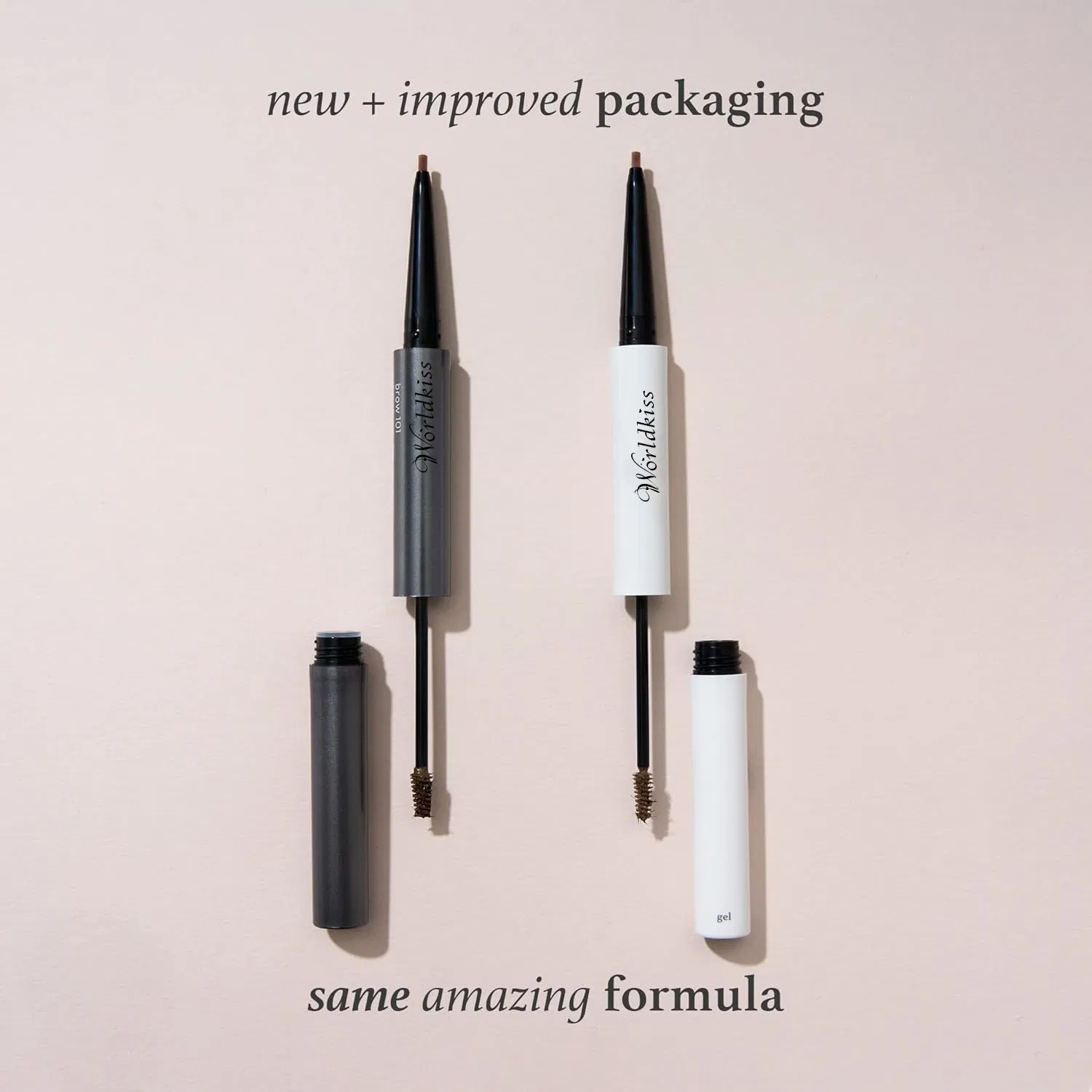 Wholesale Dual-Ended Eyebrow Pencil and Tinted Brow Gel Set Waterproof Long-Lasting Formula with Brush and Precision Tip, Private Label/OEM