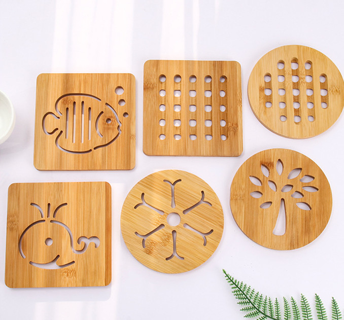 Home Kitchen Bamboo Pot Hot Pad Table Mat