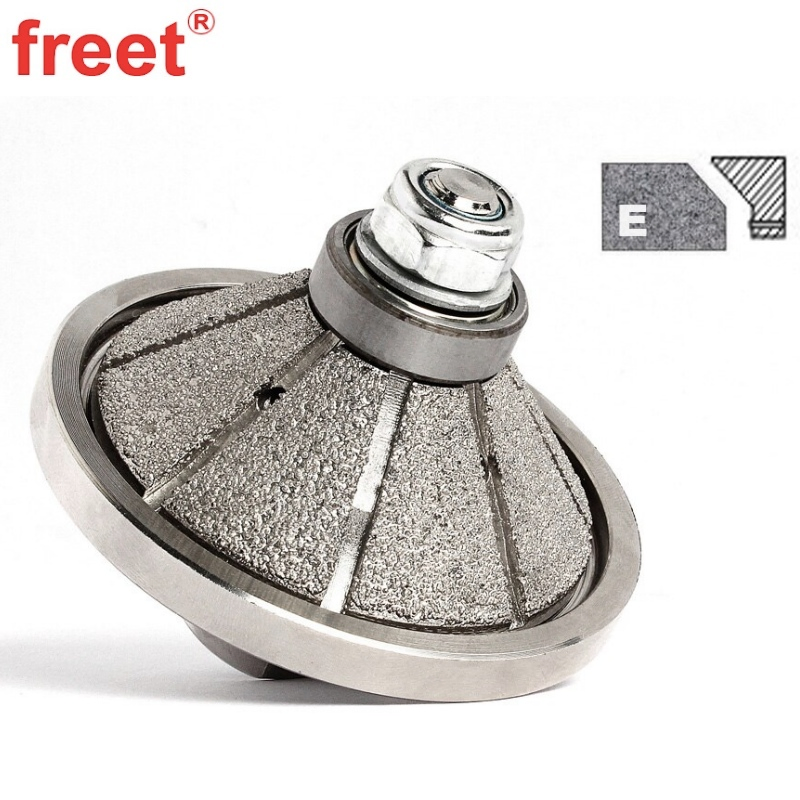 Premium E Bevel Shape Diamond Vacuum Brazed Wheel for Granite Finishing