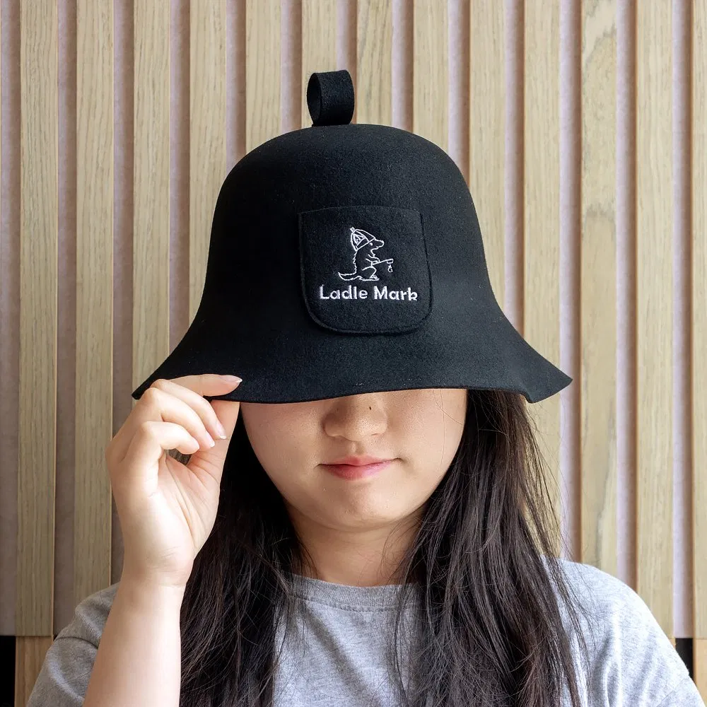 Japan Jagely Custom Merino Sauna Hat Felt Sauna Hats Buckets