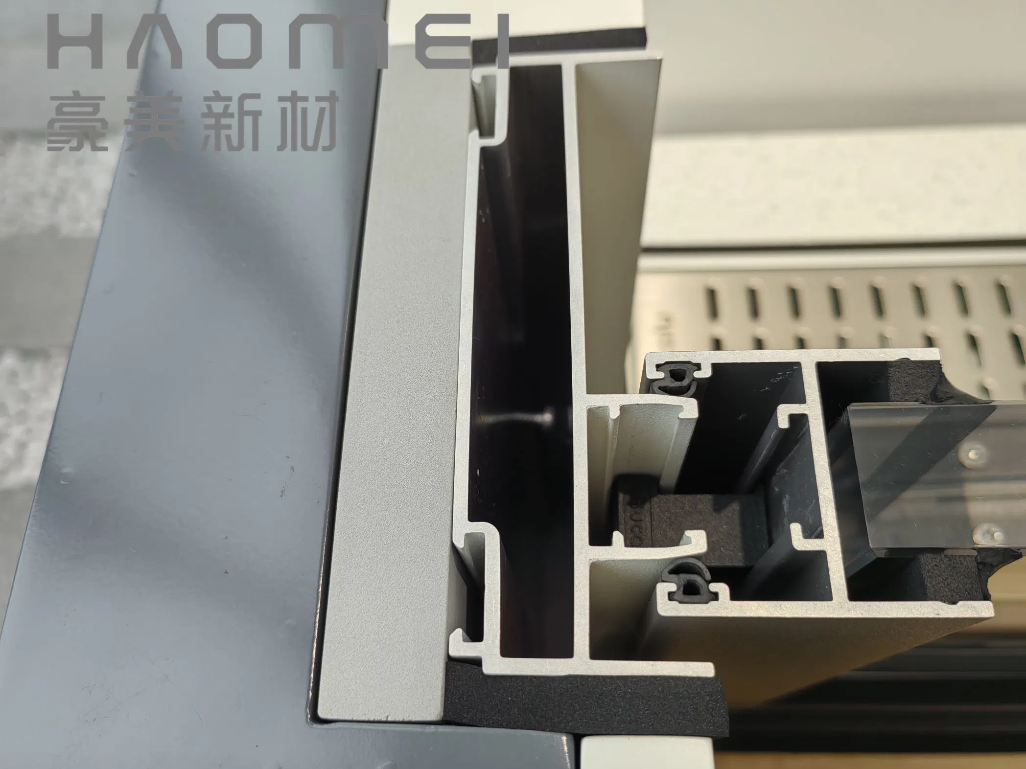 Aluminum Profile Curtain Wall Powder Coated Aluminum Color Supporting Customized