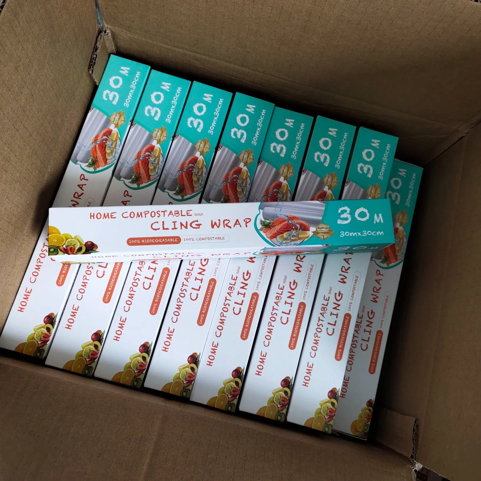 Compostable Cling Film Biodegradable Eco Friendly Cling Wrap 30cmx30mx10mic