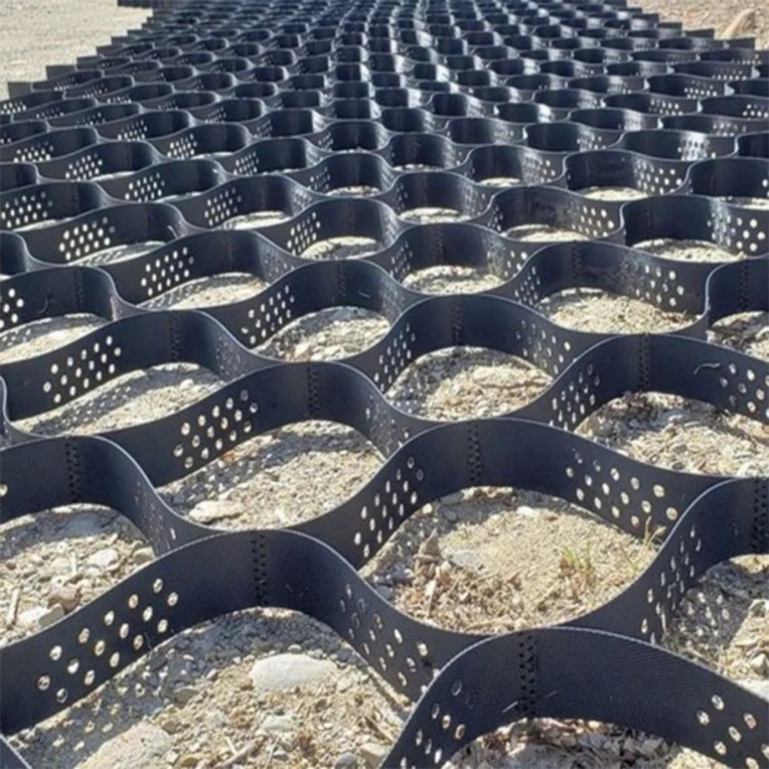 Honeycomb HDPE Gravel Grid Geocell Stabilizer for Road Reinforcement Concrete Grass Paver Fish Farm Pond Dam-Anti-Corrosion