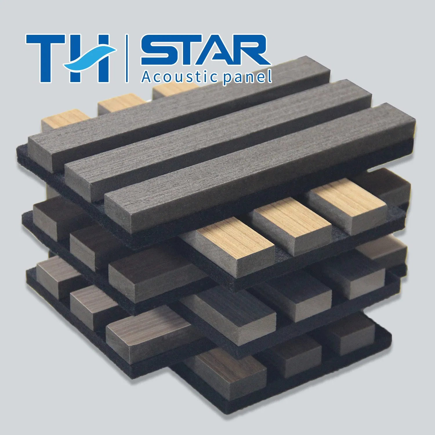 Th-Star 3D Acoustic Pet Felt Wooden Wall Panel