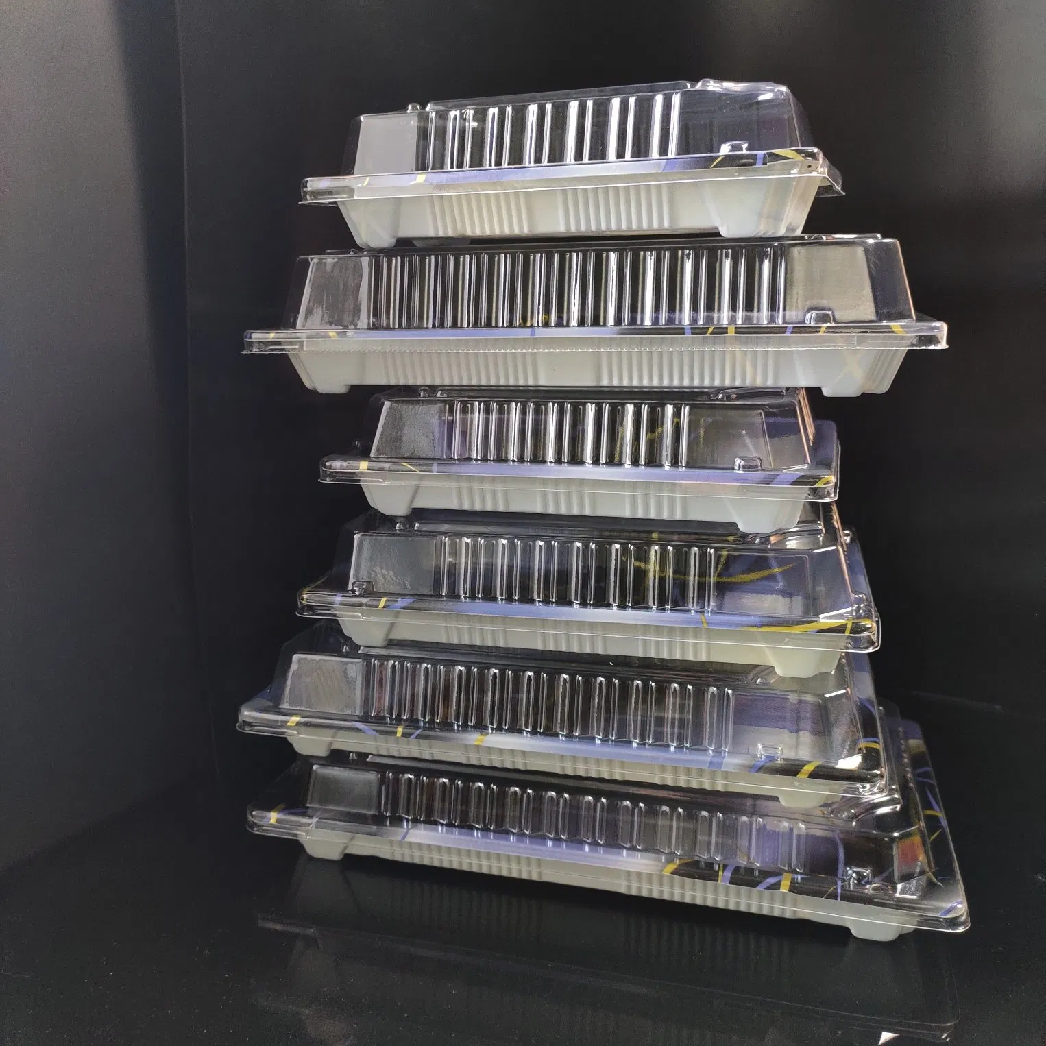 Disposable Plastic Prepared Food Sushi Packaging Container Tray