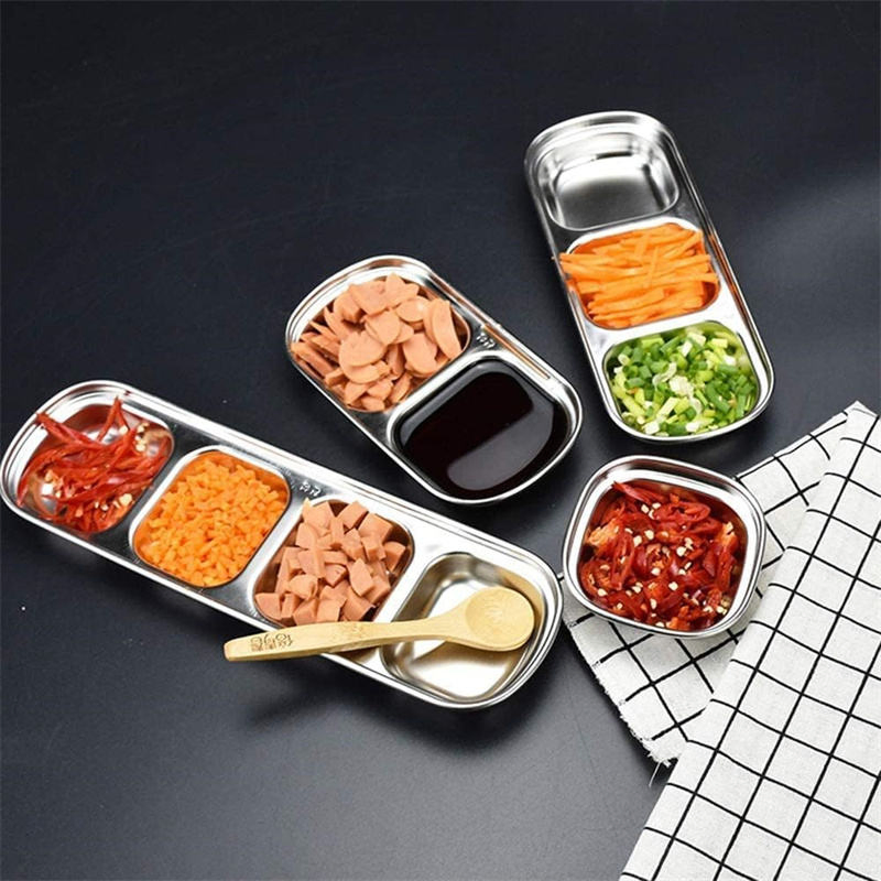 Soy Sauce Dish Salt Vinegar Sugar Spices Stainless Steel Dipping Condiment DIP Bowls