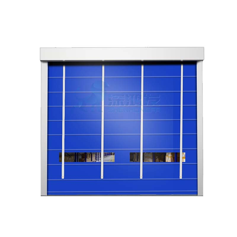 Warehouse Automatic Industrial High Speed Roll up Sliding Stacking PVC Stacked Fast Door