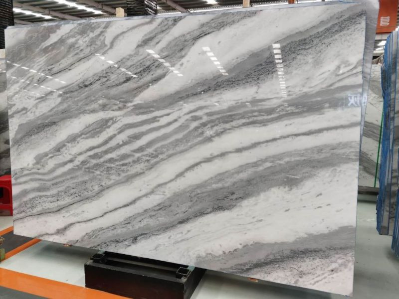 New Volakas White Marble Slab Product with Grey Veins