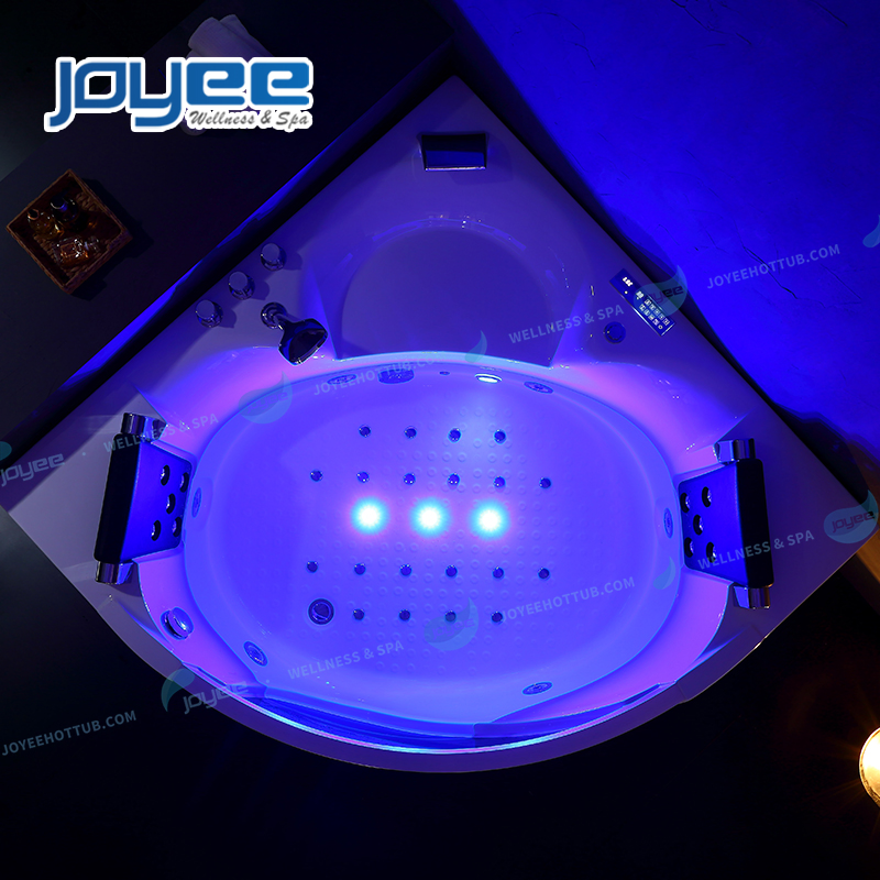 Угловая гидромассажная ванна Joyee SPA Waterfall LED для двоих