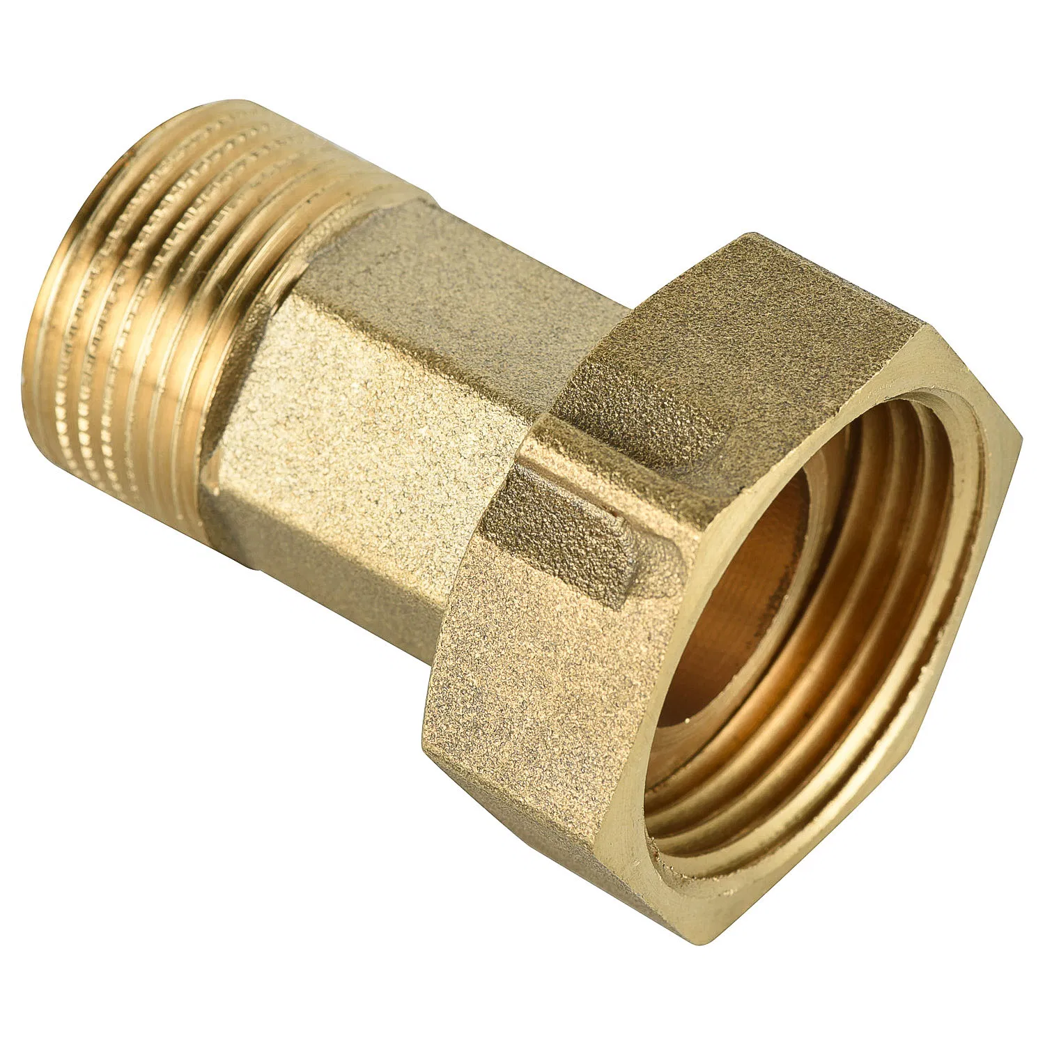 Brass Watermeter Fittings Brass Nut Connection with Oring and Rubber Sealing