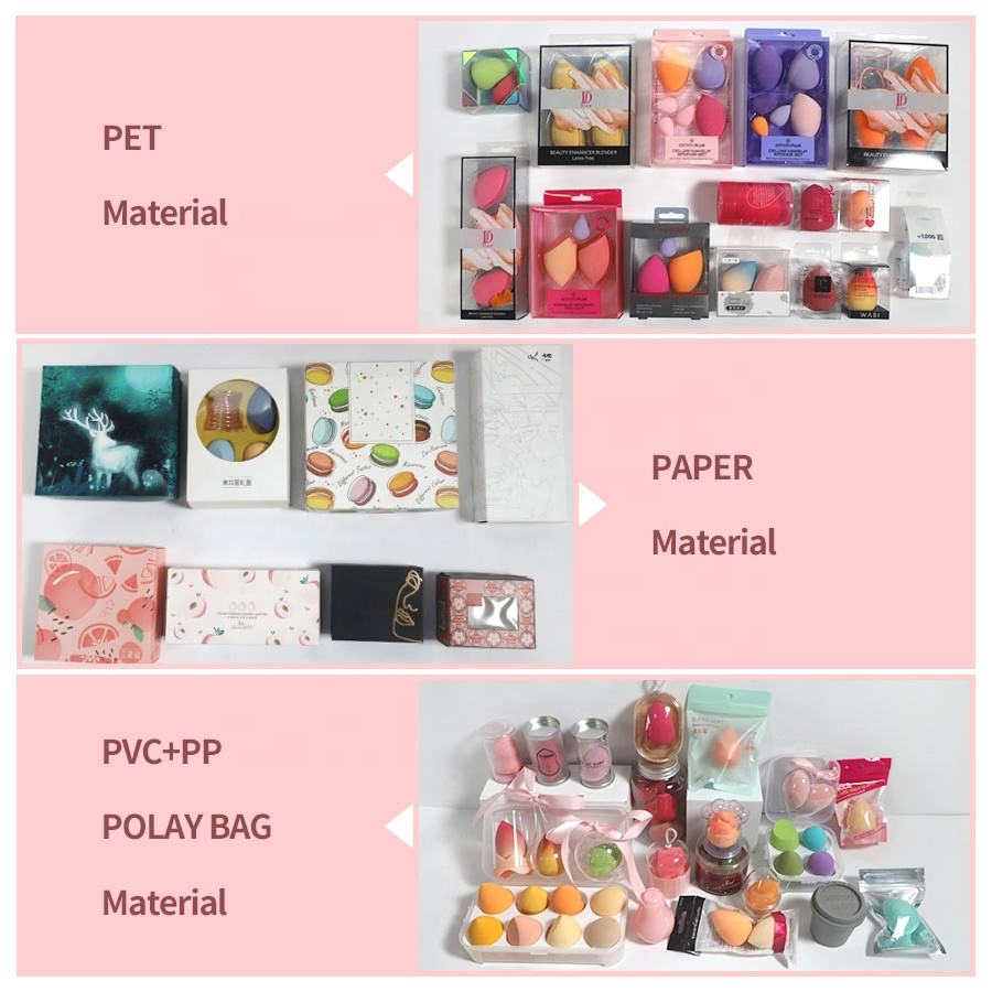 Soft Vegan Latex Free Custom Logo Beauty Egg Foundation Powder Puff Blending Makeup Blender Sponge for Liquid